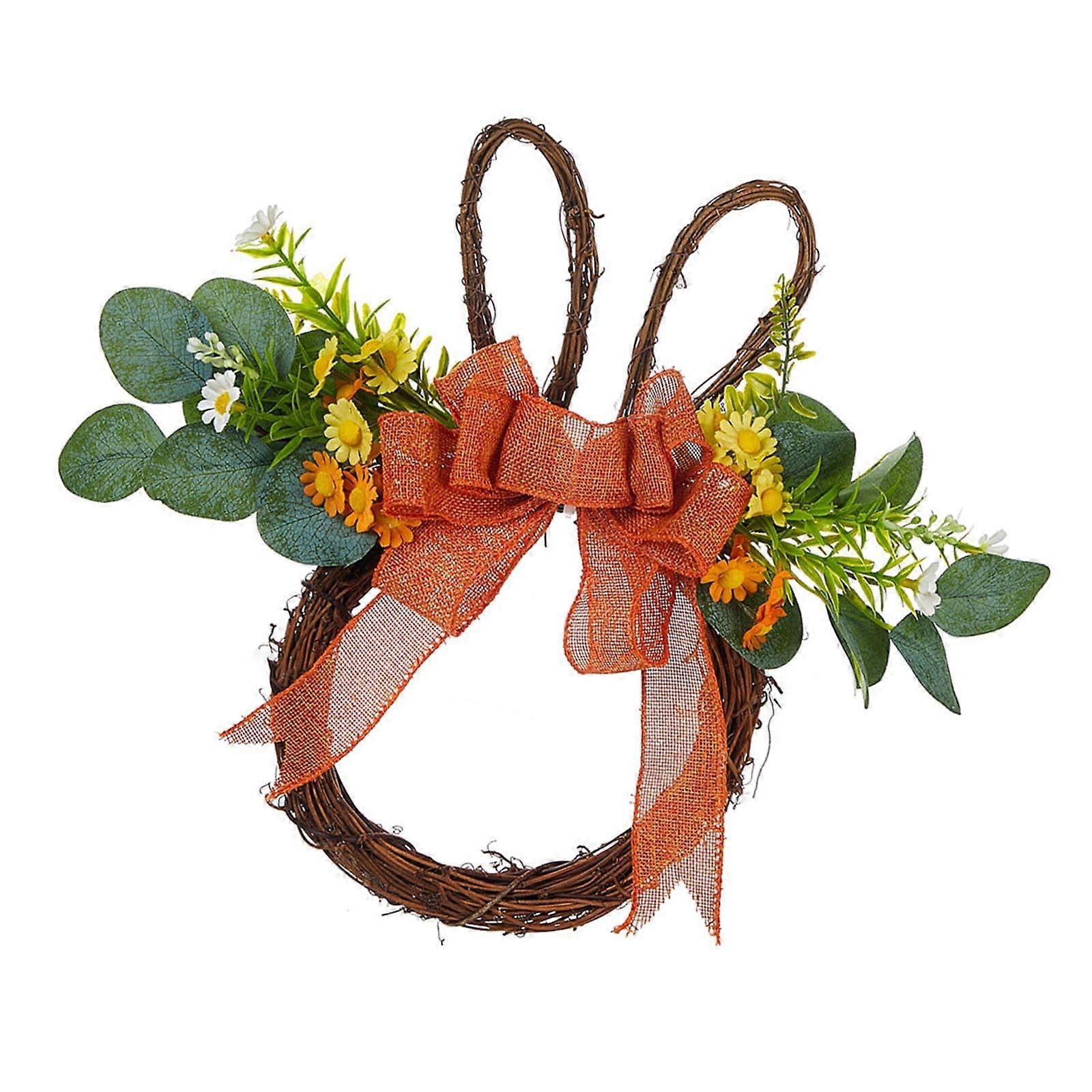 Distinctive Easter wreath, elegant Easter wreath, bunny wreath with eggs and flowers, for front door or window