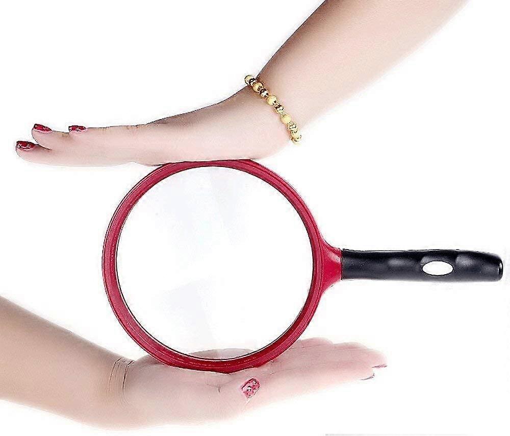 Portable Hand Magnifying Glass Reading Newspapers Maps Large-Diameter Lens Ergonomic Grip High-Resolution Beauty Comes