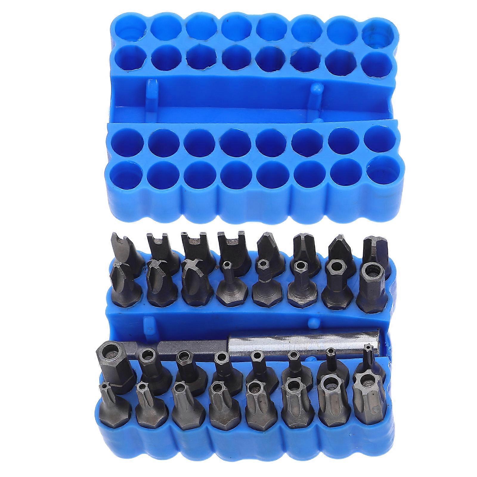 Security Bits Torque Bit Set Organized Storage Screwdriver Bits Vehicle Repair Chrome Vanadium Steel 33Set