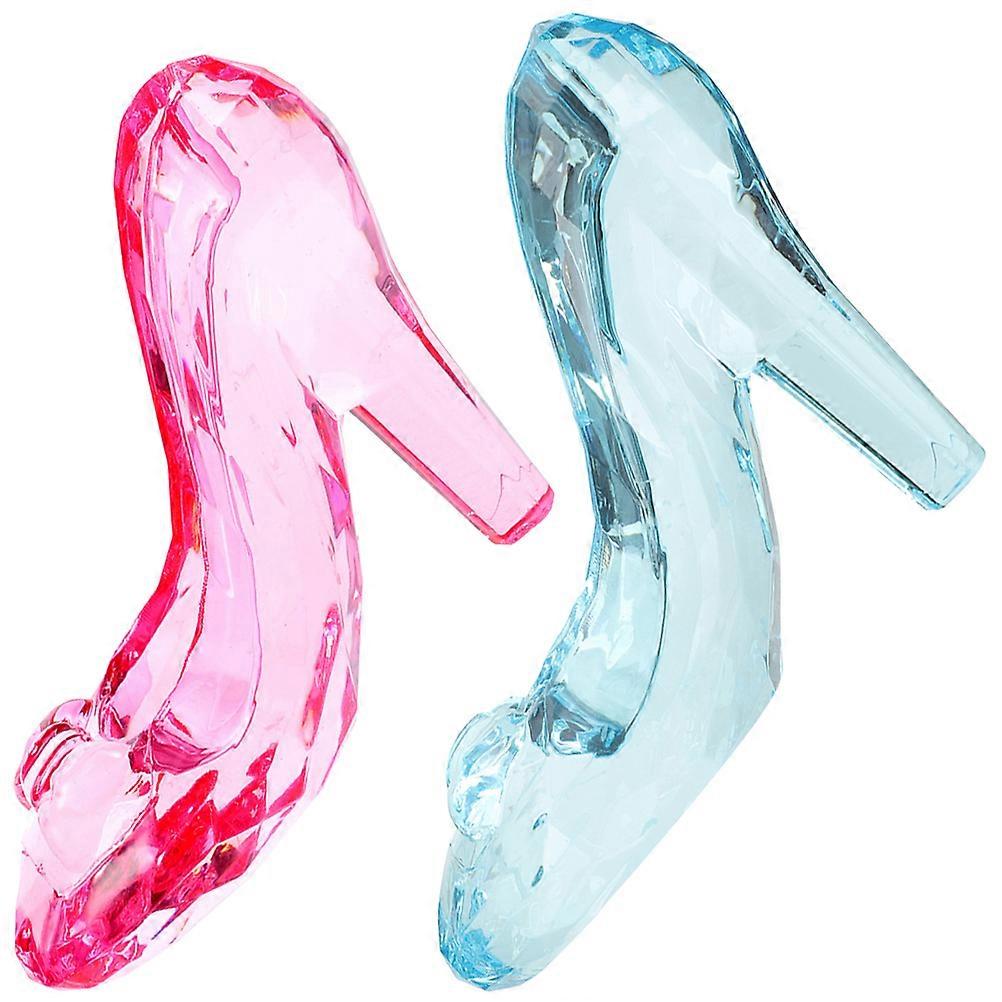 Decorative Mini High Heel Rose Red Wedding present 11x7.3cm 2Pcs