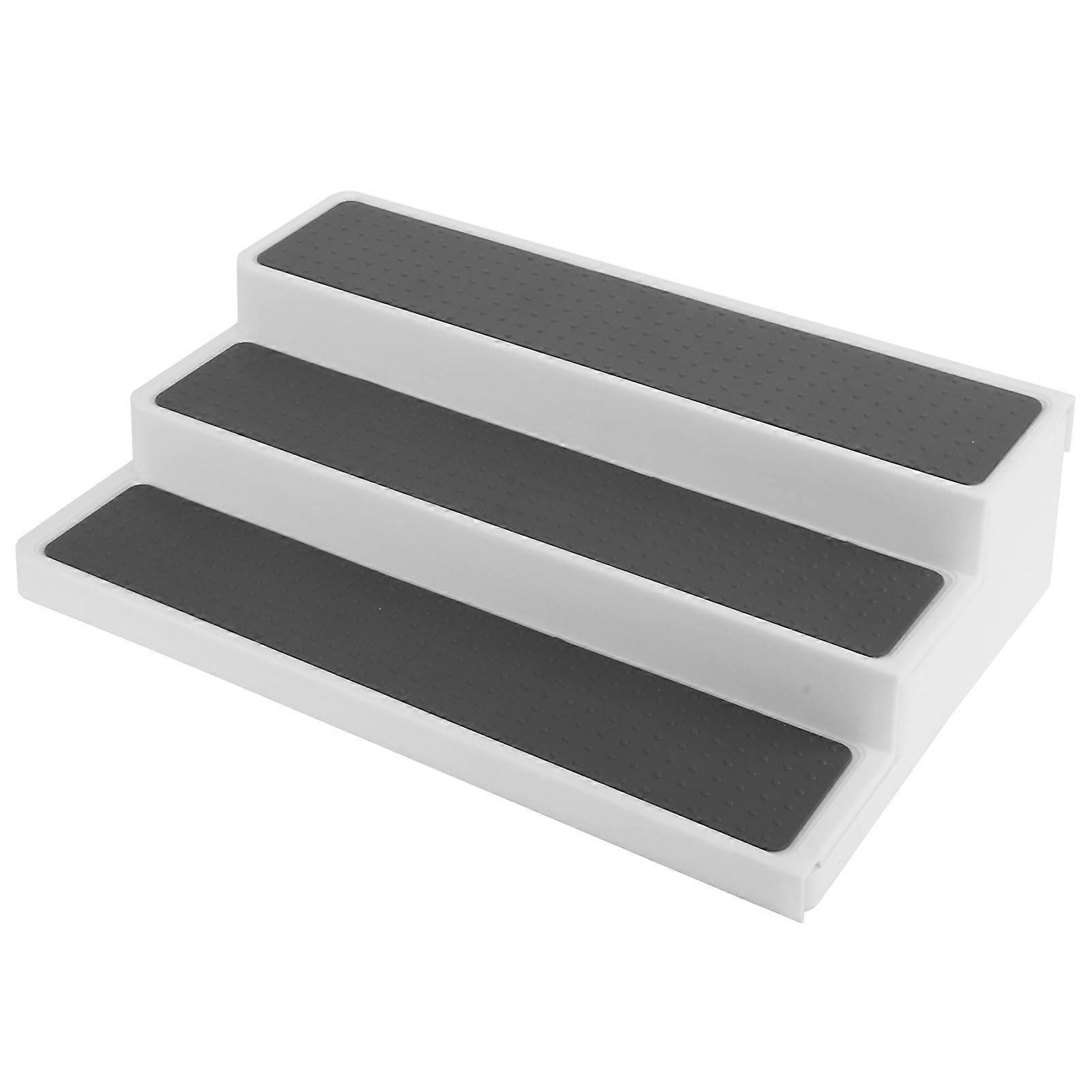 3 Tier Spice Rack Expandable Step Shelf Kitchen Organizer for Cabinet Countertop Use