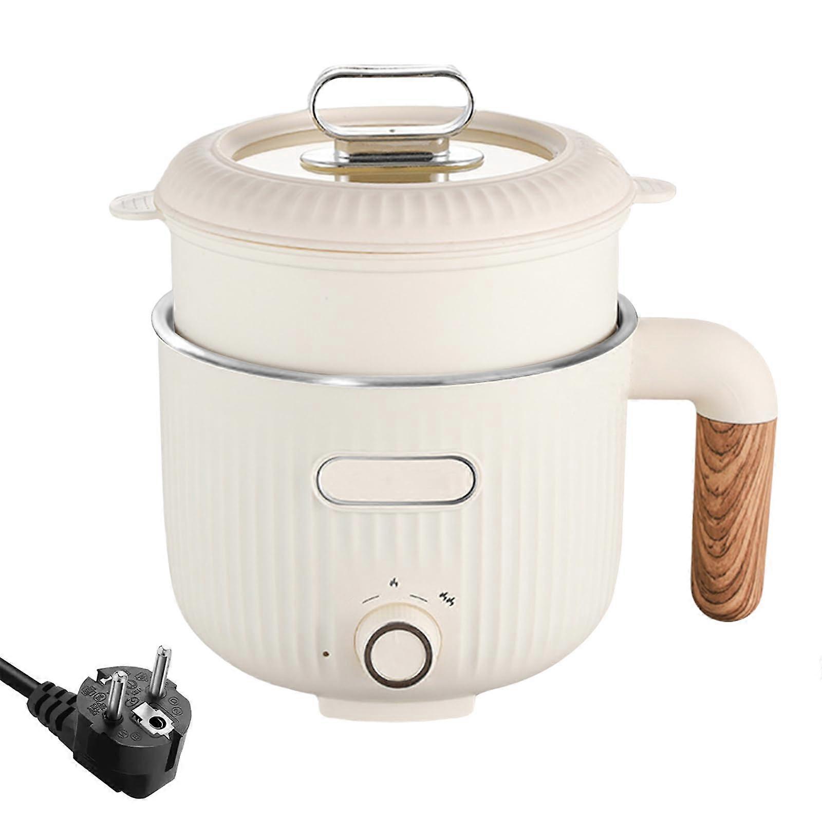 Electric Hot Pot, Portable Mini NonStick Multi Cooker with Steamer Basket