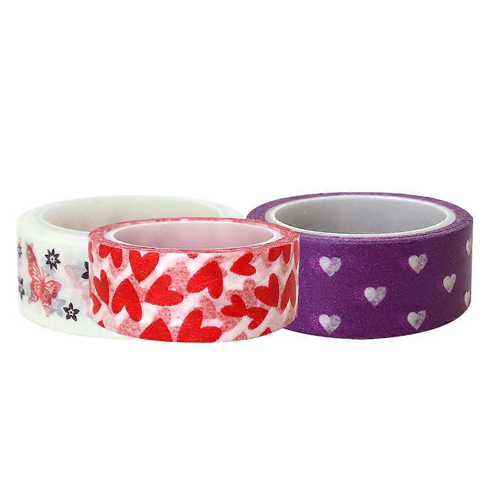 Colored Rolls Tapes Scrap Book Tape Assorted *1.5cm Party Decoration 6 Rolls