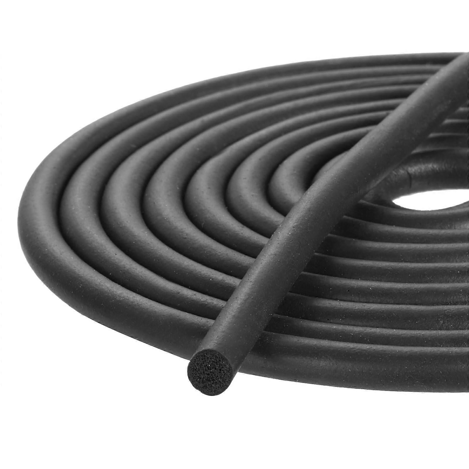 Foam Rubber Sealing Strip 5 mm Diameter x 2 Metres Long EPDM Solid Rubber for Noise Reduction and Shock Absorption
