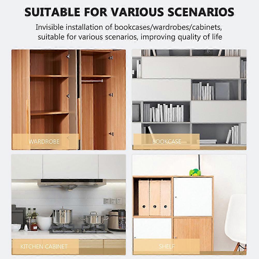 20pcs 1.4 Thick Half-Through Connector Buckle with Screw Durable Anti-Rust Cupboard Fixed Tool for Wardrobe