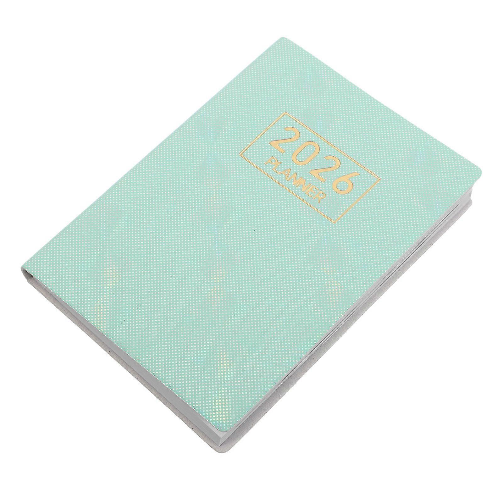 Portable Planner Compact Design Time Management Goal Setting Daily Planning 10.60X7.80X0.90Cm Light Green 1Set