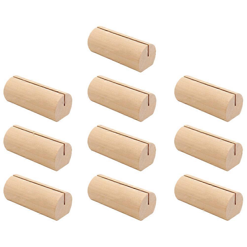 Tabletop Sign Holders Card Holders Holding Table Numbers Light Yellow Wood Rectangular 10Pcs
