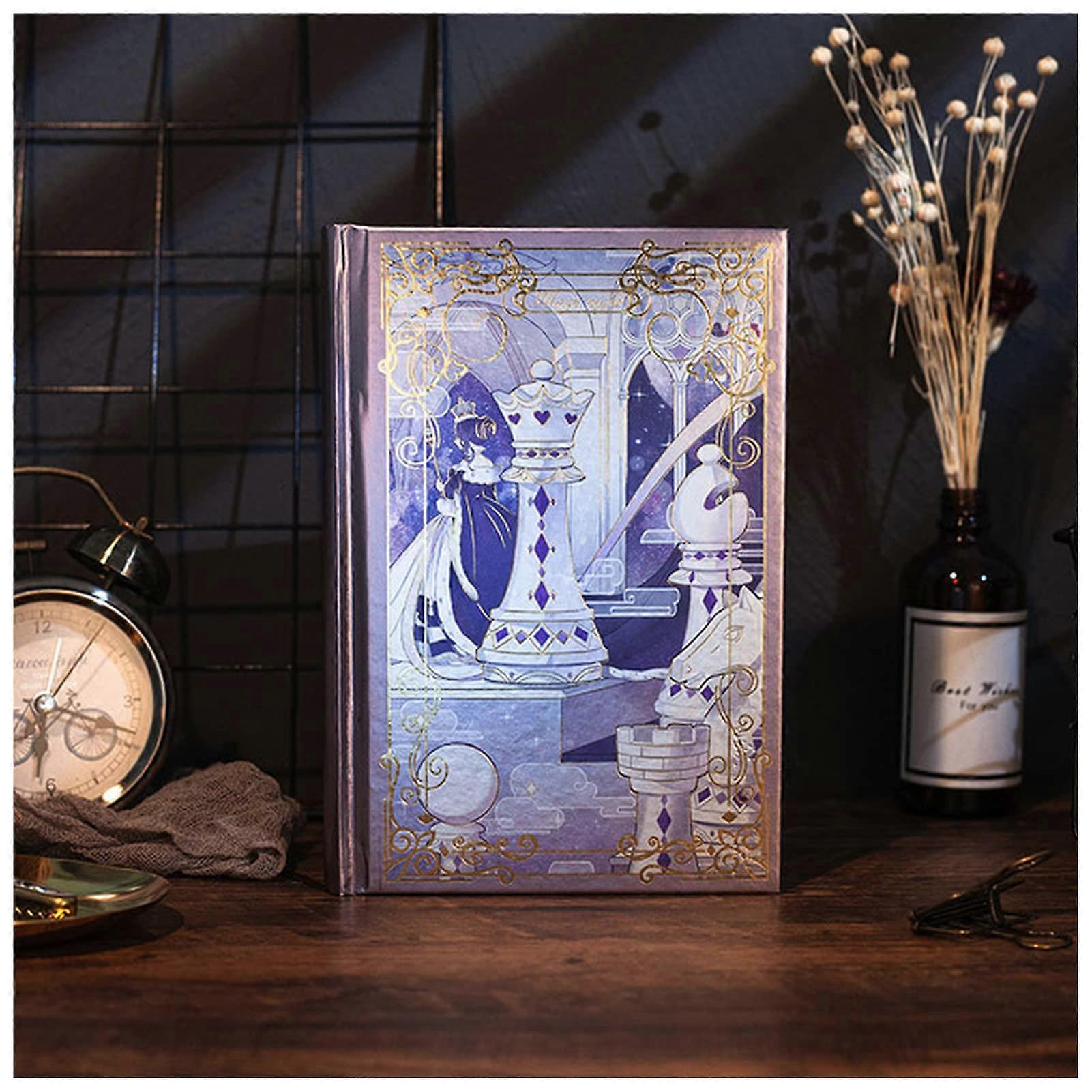 Notebook A5 Creative Thick Note Book Diary 128 Sheets Blank Paper Retro Metal Scythe Style (Color: C 1PCS, Size: A5)