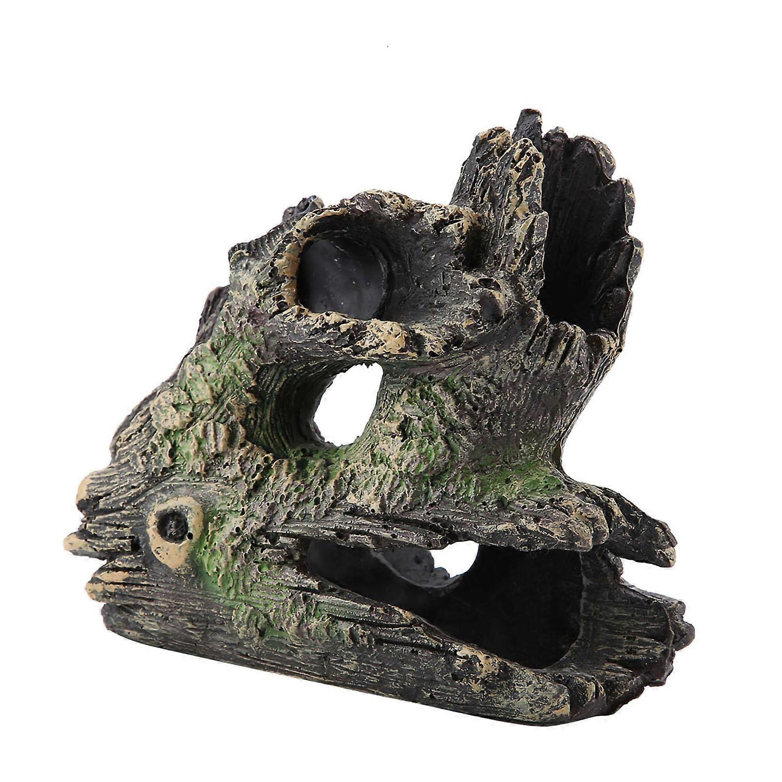 Artificial tree trunk for aquarium decorations, resin fish tank cave, hideout (ST004C)