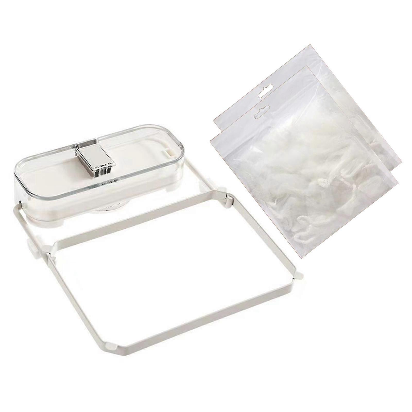 Suction Cup Sink Strainer Suction Cup Kitchen Sink Filter Rack Corner Sink Strainer for Kitchen and Bath Mesh Filters  white with 100 net