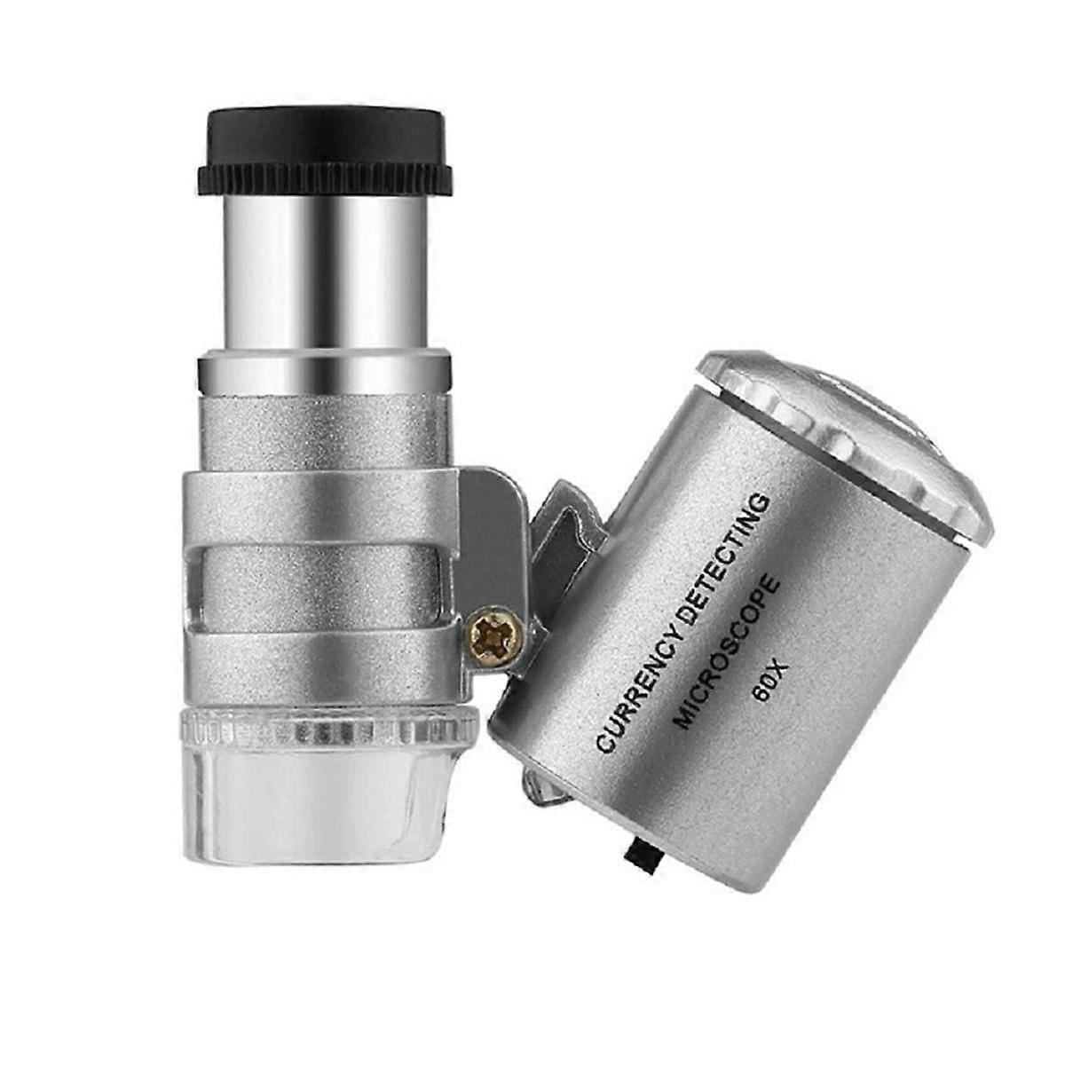 Accessories for laboratory microscopes 60x microscope portable mini pocket microscope magnifier LED bright