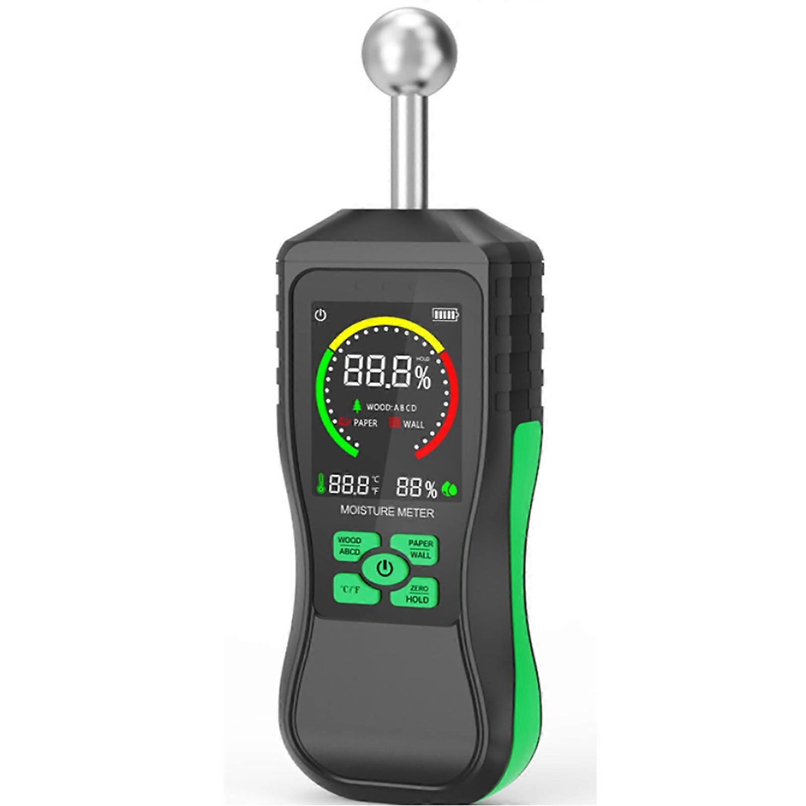 Spherical Inductive Moisture Meter, Measuring Range: Wood/Paper 575%, Automatic Calibration