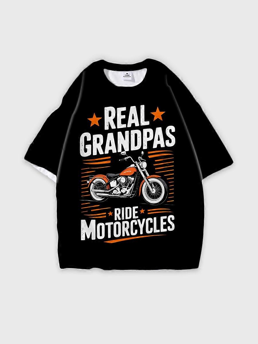 T-shirt round neck Pattern loose short sleeve E540