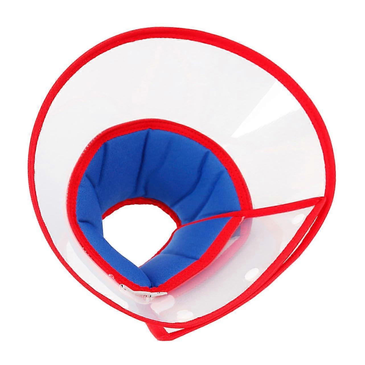 Bite Protection for Pets Surgical Dog Collar Anti-Leak Cone for Dogs and Cats PP Leaf Blue Color Size Adjustable