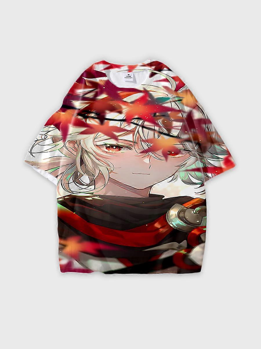 T-shirt round neck Role Pattern loose short sleeve C1205