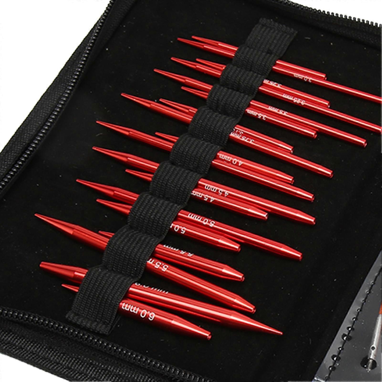 Circular Needle Printed Size Interchangeable Design Aluminum Stainless Steel PU Detachable Knitting Needle for Household