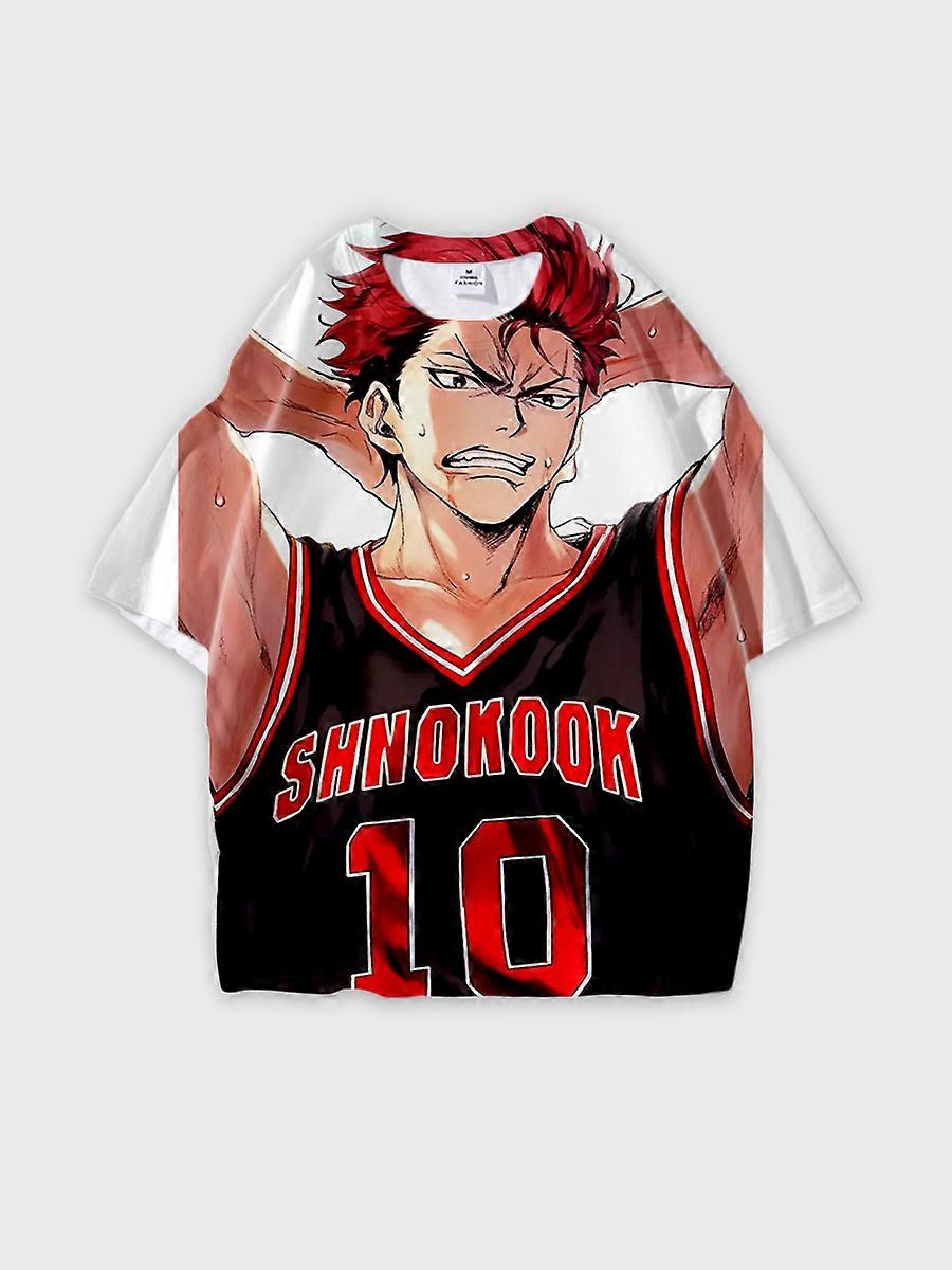 T-shirt round neck Role Pattern loose short sleeve P3206