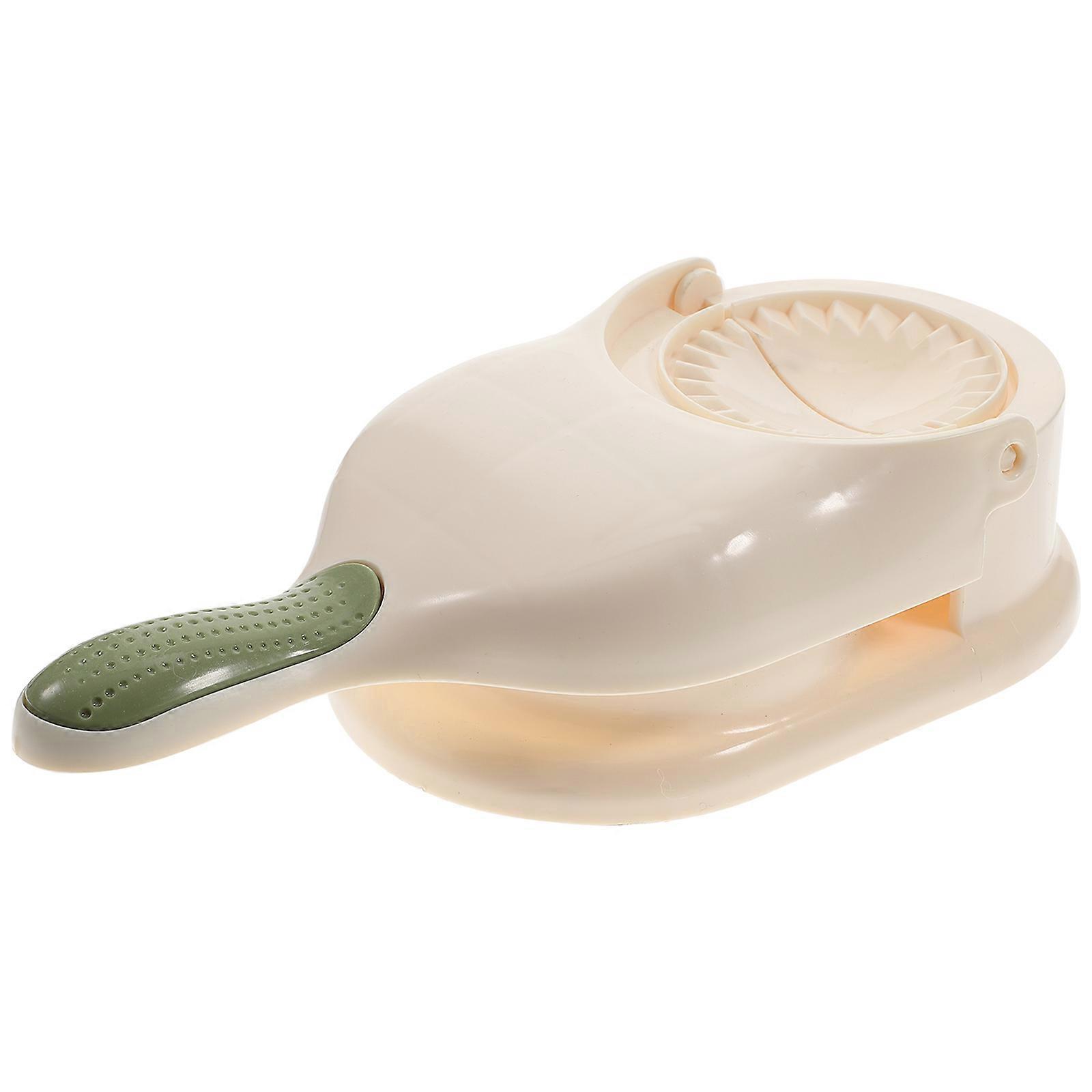 Dumpling Maker Mold Portable Presser Ergonomic Handle Cooking Enthusiasts Beige 27X11.5X7CM 1Pack