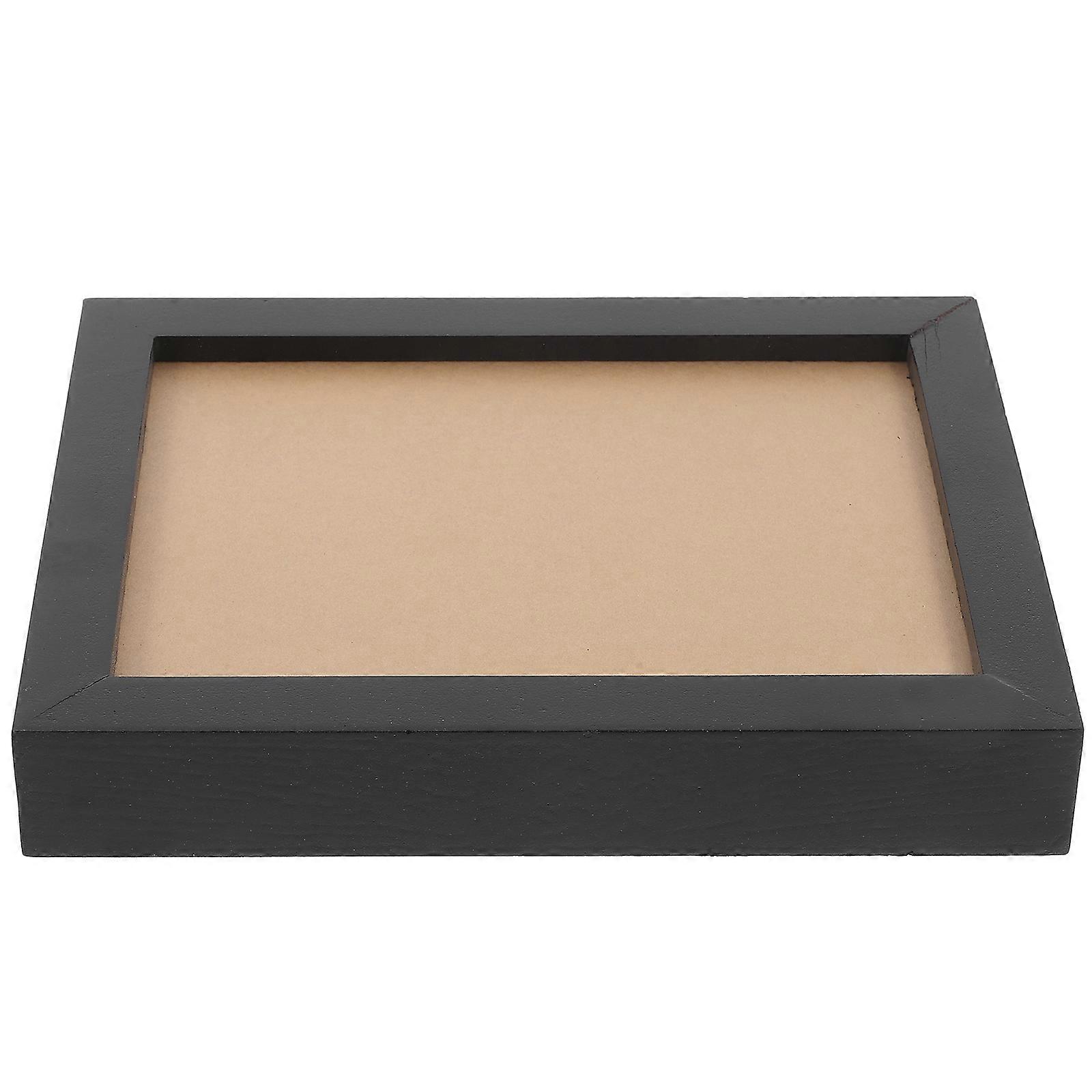 Decorative Photo Frame Storage Box for Hidden Money with Black Wood Design