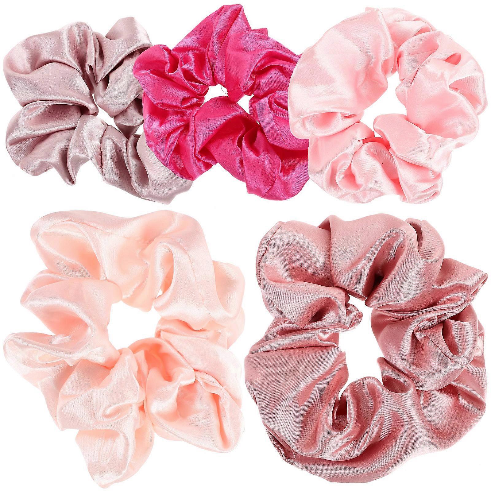 5Set Elastic Hair Scrunchies Stylish Decoration For Women Various Occasions Soft Texture With Smooth Elasticity