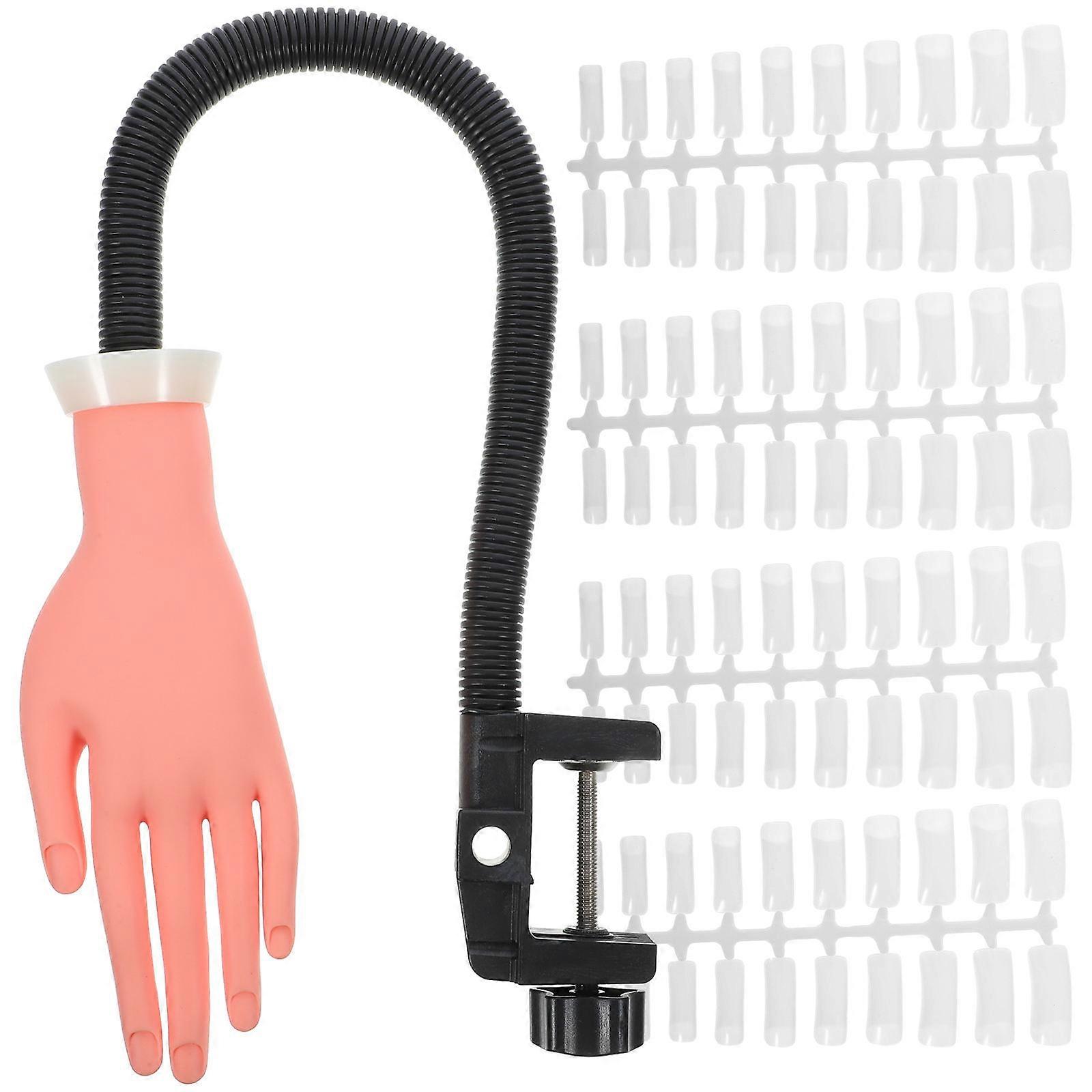 100pcs False Nails with Flexible Movable Tips and Nail Art Manicure Tools