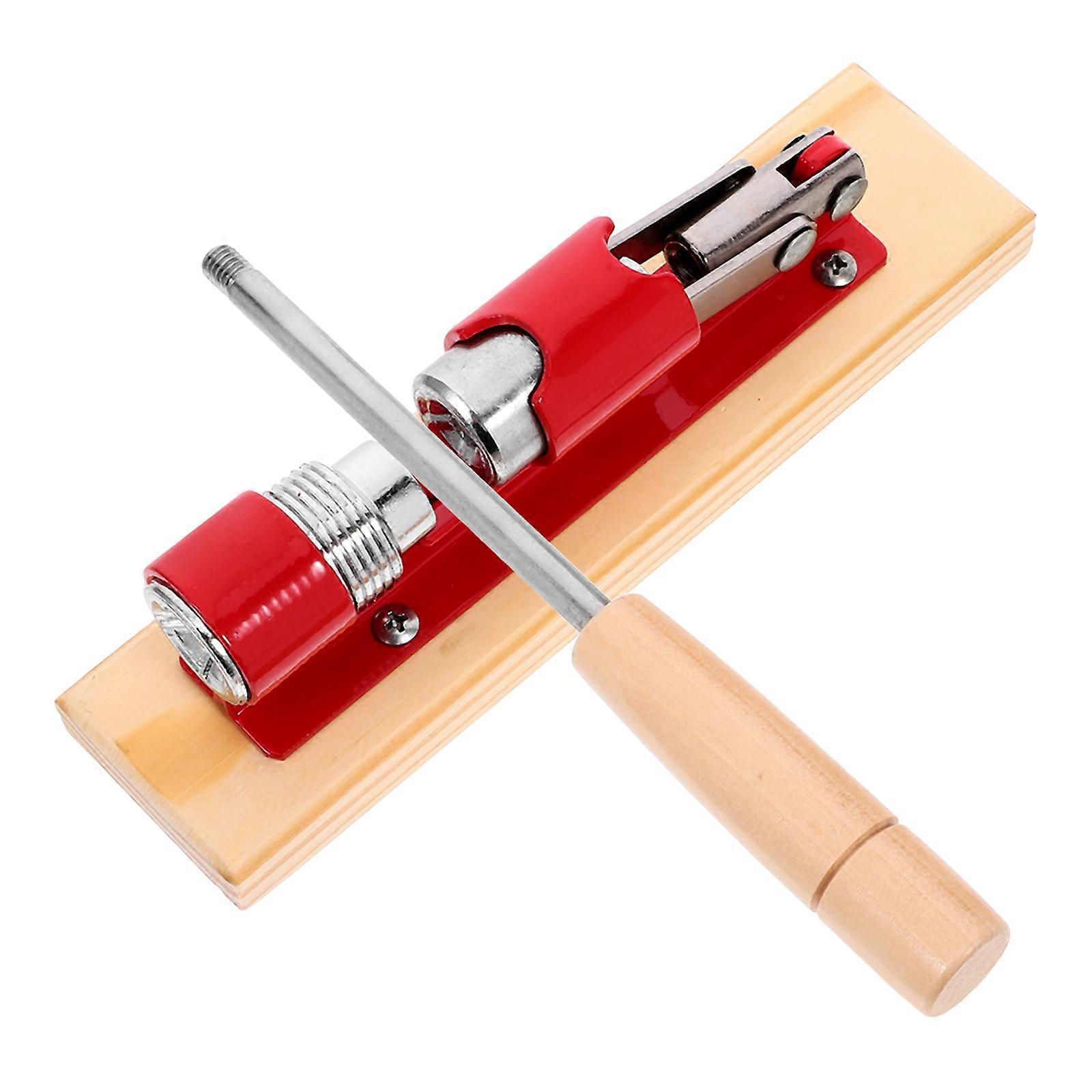 Walnut Cracker Tool with Red Wood and Stainless Steel for 4.5cm Diameter Nuts Easy to Use in Kitchen