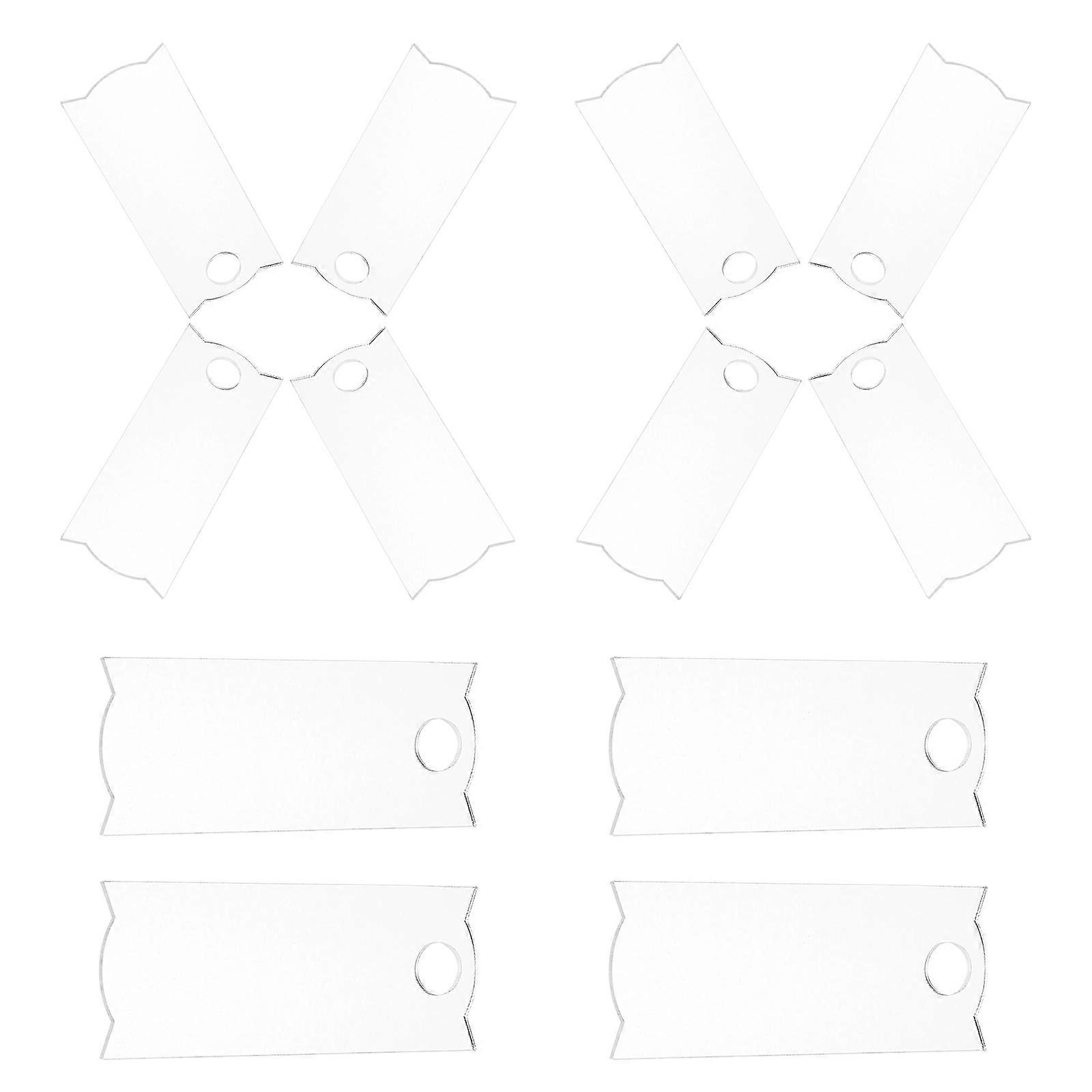 DIY Blank Acrylic Name Plate for Bottle Cap Decoration Transparent and 12 Pieces