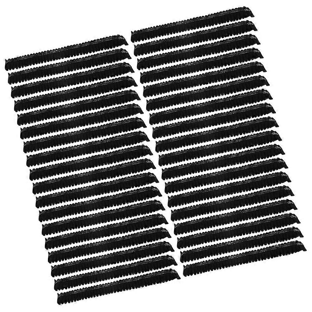 Disposable Bouffant caps for Food Service with Elastic Band and Secure Hold Black Nonwoven Fabric 200 Pieces