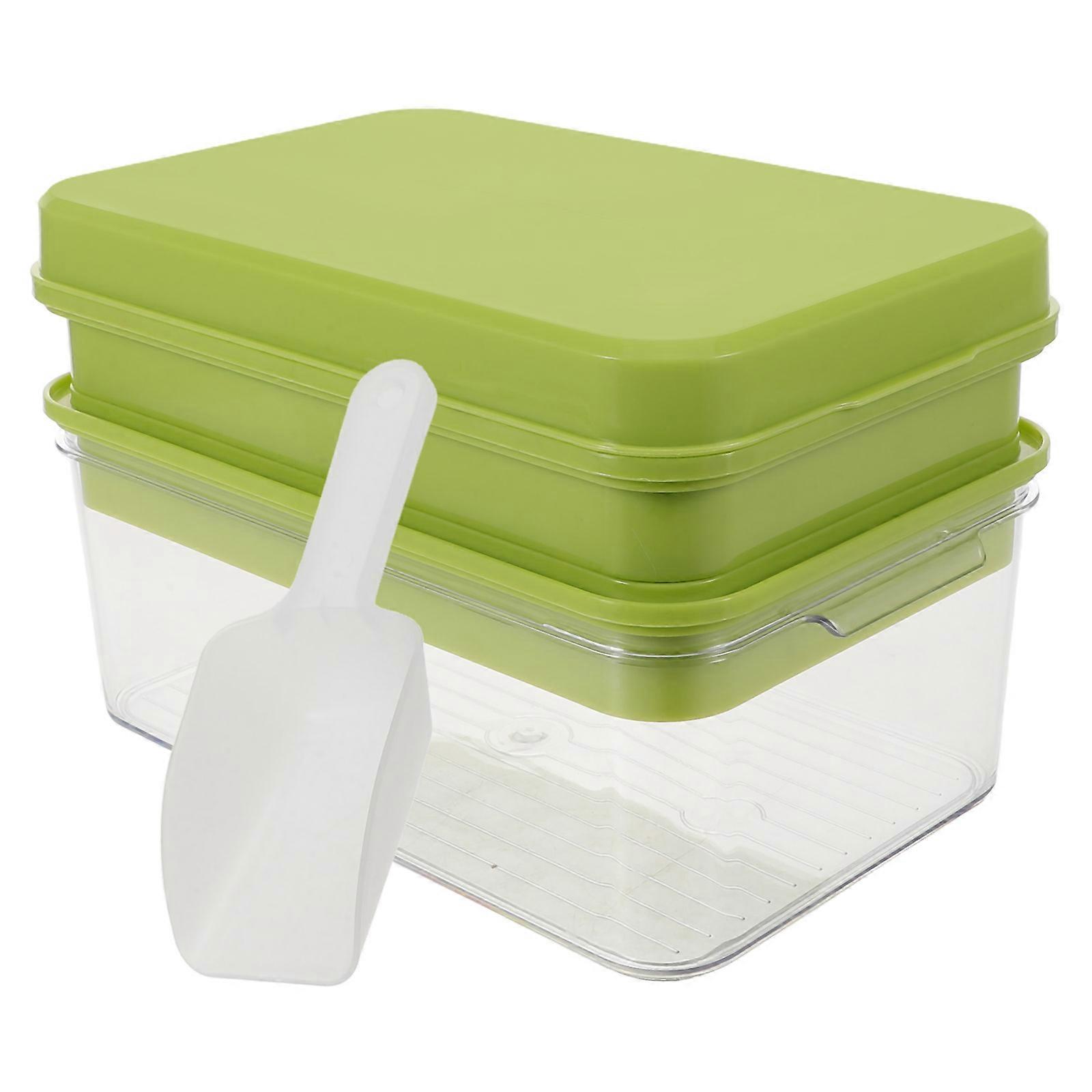 Ice Cube Tray Ice Making Two-layer Design Commercial Users PET 8.5×5.5×5.5in 1Pcs