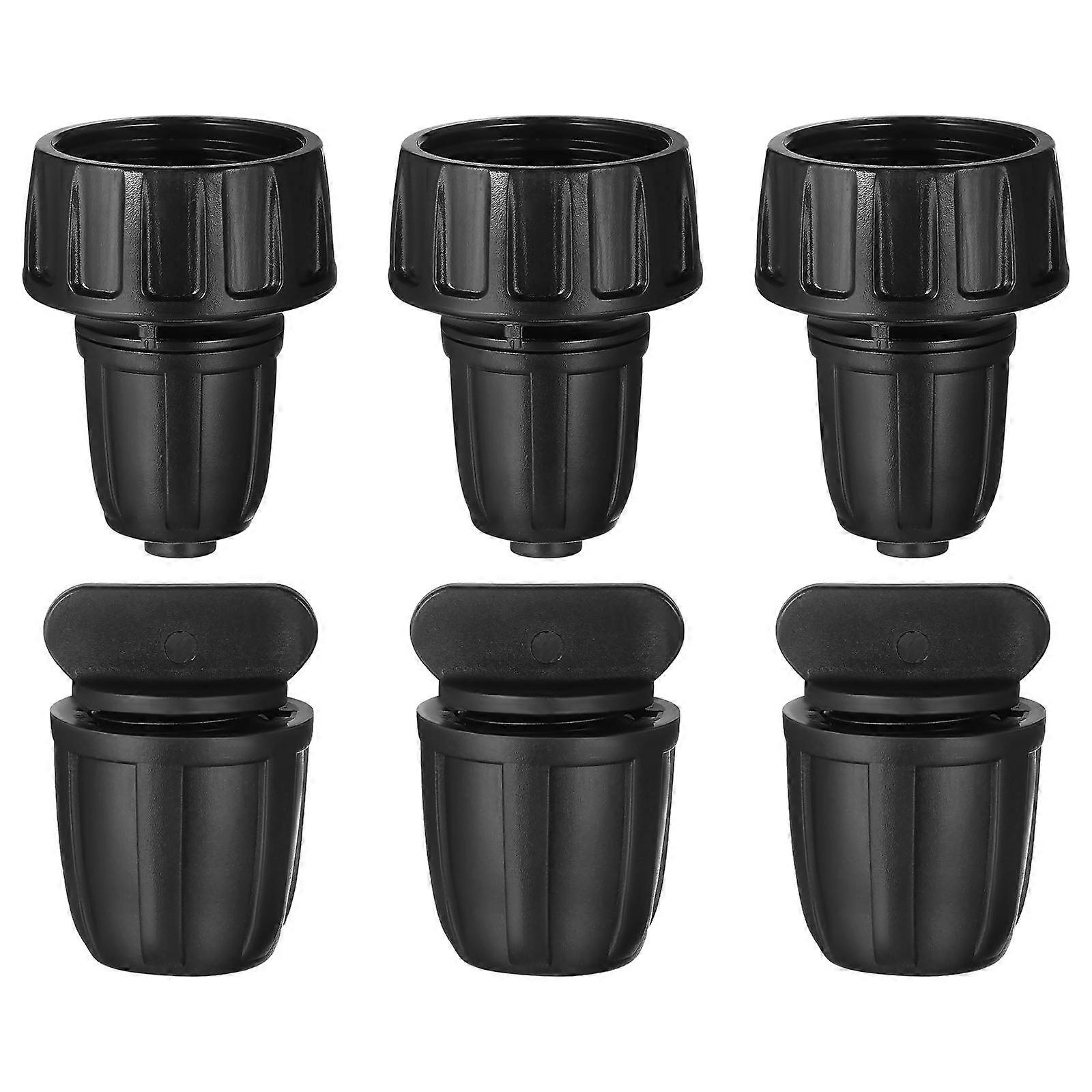 Garden Hose Adapter with Quick Connect for Watering Use Sturdy ABS Black Fits Most Hoses 1 Set