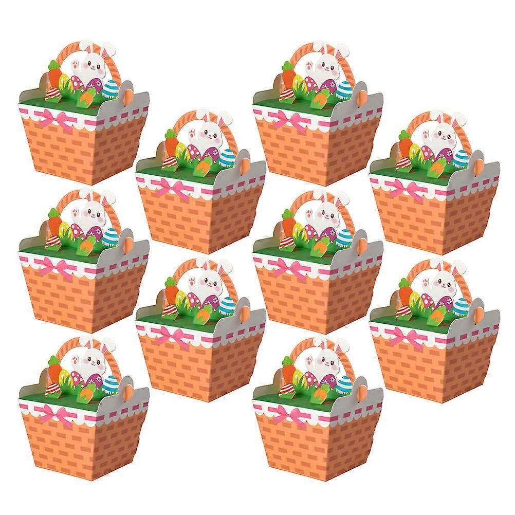Easter Treat Boxes Bulk Paper Material Storage For Easter Party 10Pcs