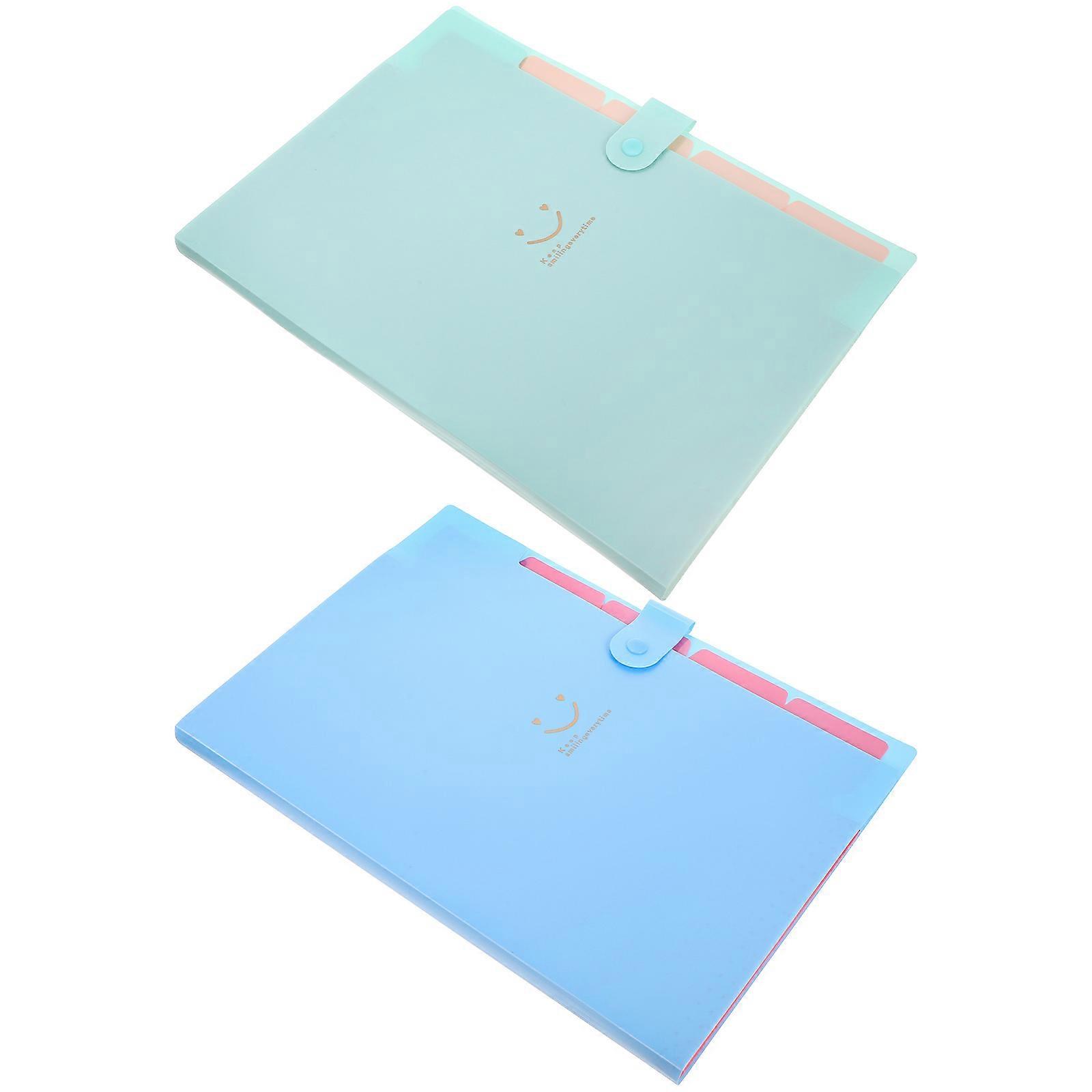 2pcs Lightweight Accordion File Folder for Documents, Receipts & Tickets – Multi Functional Office Storage Organizer