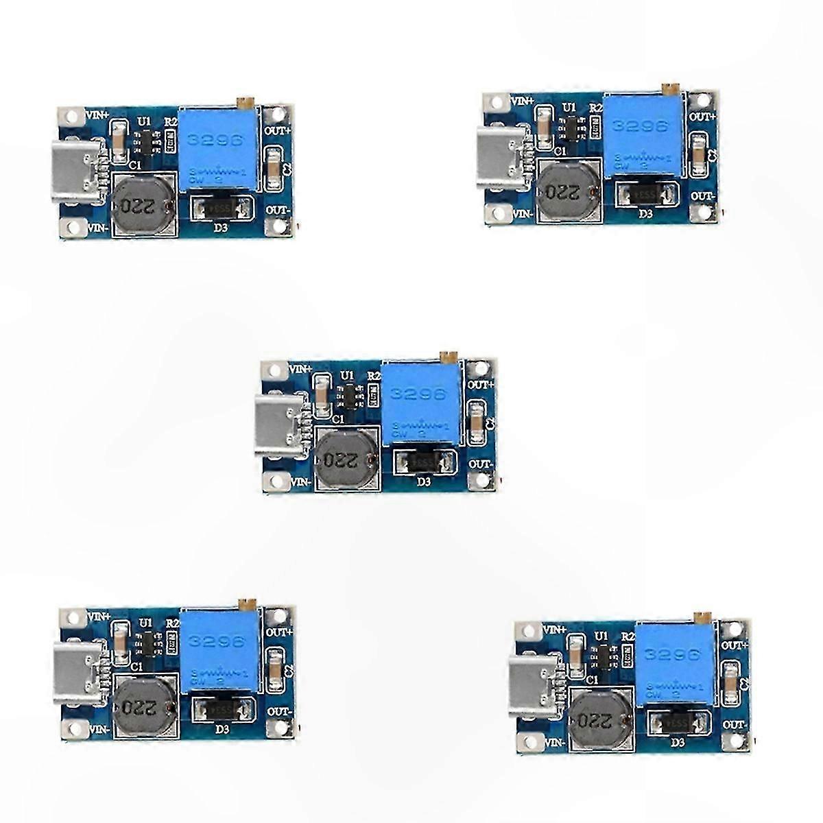 5Pcs DC-DC Boost Converter Module with Type-C and USB Interface