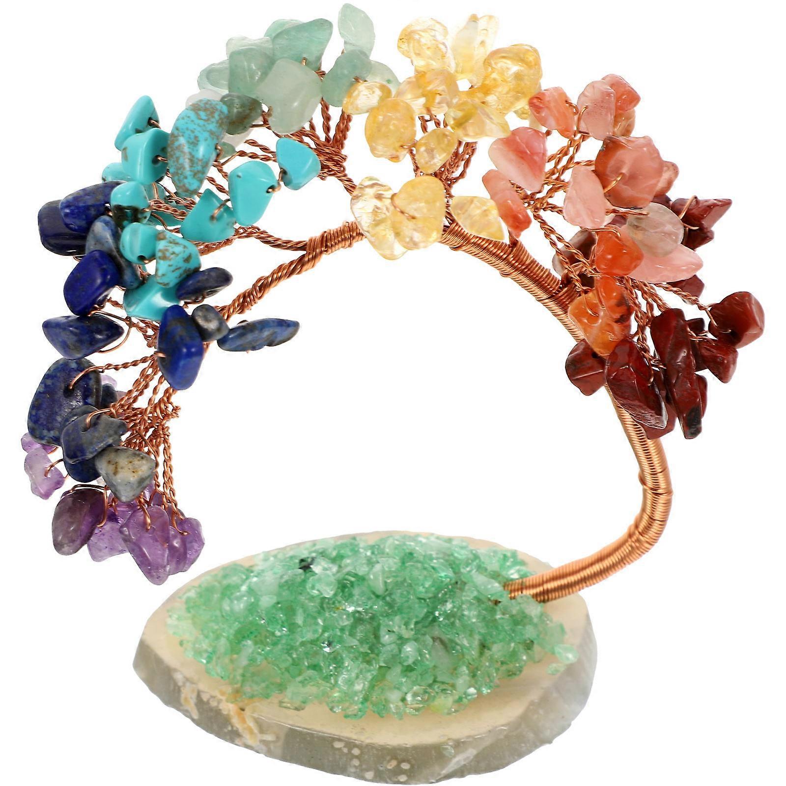 Amethyst Tree of Life Crystal Adornment for Home Decor with Material and Design 3.5 Inches