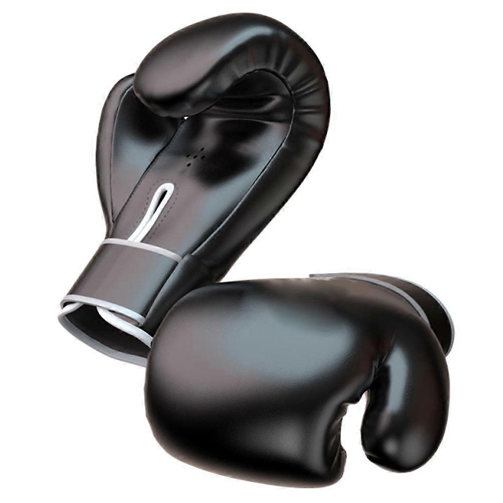 Adult Sparring Gloves 1 Pair for Kick Boxing Training Sessions Comfortable Black PU With Widened Wrist Wrap Design