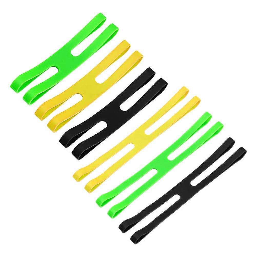 H Shaped Elastic Silicone Bands (6pcs) for Box Fixing, Weather Resistant, Flexible & Reusable Household Ties for Camping, Sports & Storage