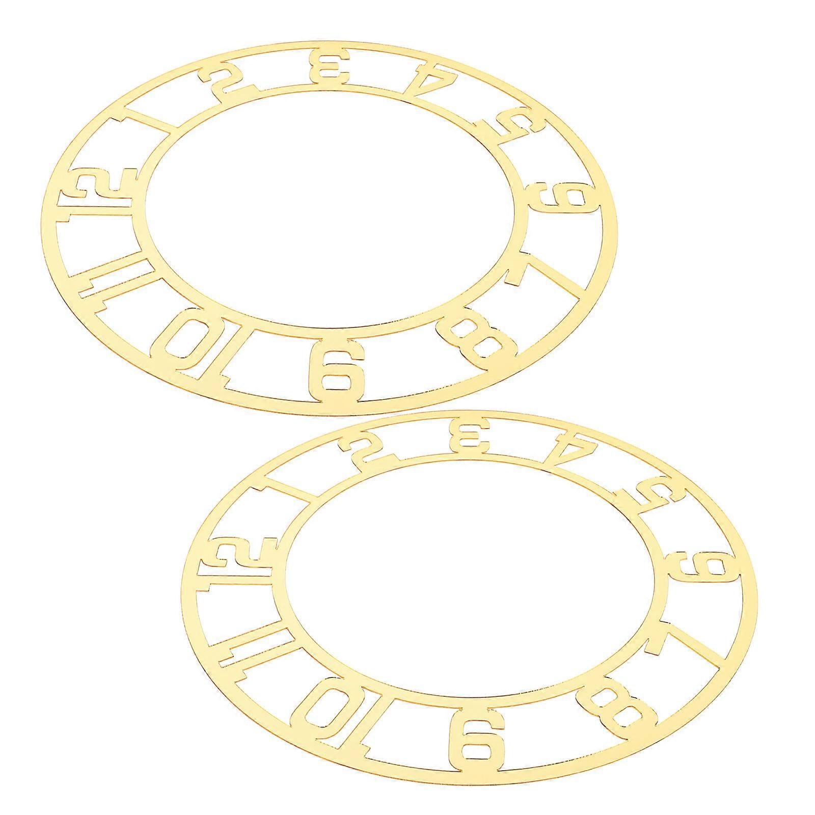 Acrylic Mirror Clock Face Round DIY Resin Art Dial Panel with Arab Numerals Scratch Resistant Modern Clock Accessories for Living Room and Office Use