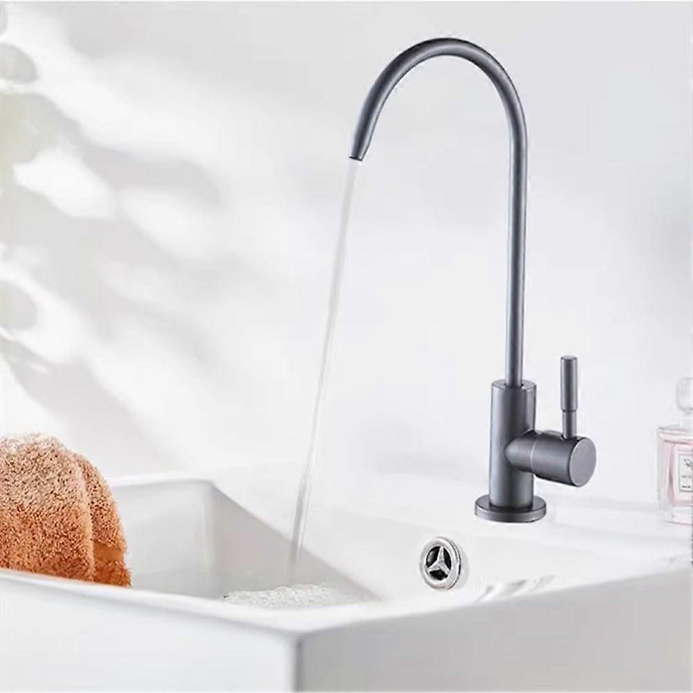 Filter Tap for Small Kitchens and Limited Counter Surface (Grey) Gray