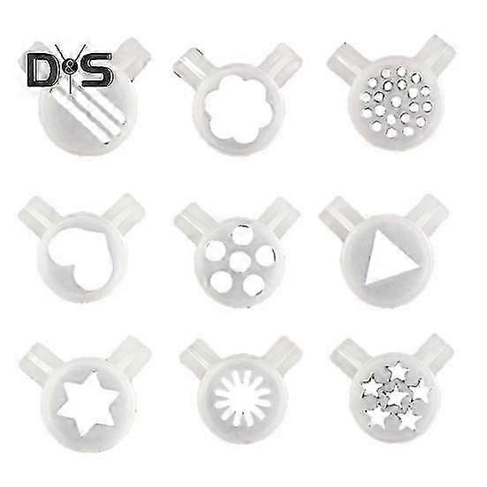 9Pcs 32mm Icing Nozzle Universal Easy to Clean Inner Diameter 29mm Diverse Patterns Ice Cream Machine Part Bar Tools