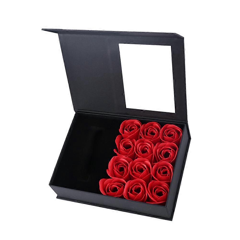 Roses Flowers Valentine's Day Box Gift Soap Rose Necklace Ring Jewelry Gift Box Valentine's Day Wedding Party Girl Gift