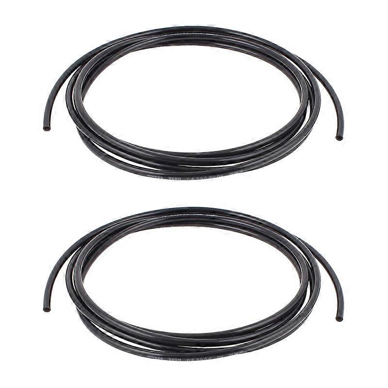2 pcs. 6Mm X 4Mm Pneumatic Air Compressor Polyurethane Hose 3 Meters Black