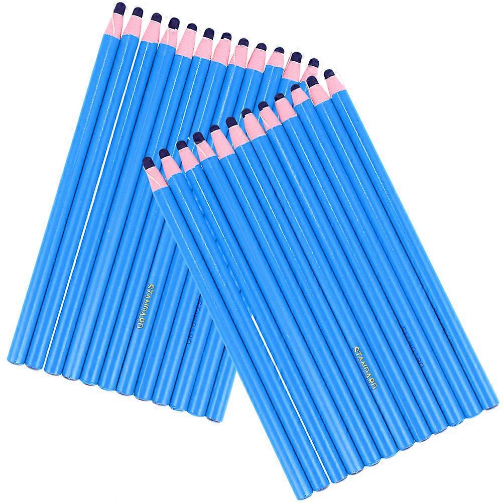 24Pcs Wax Marker Pens for Painting Use Blue Color Portable Drawing Pencils with Strong Adhesion