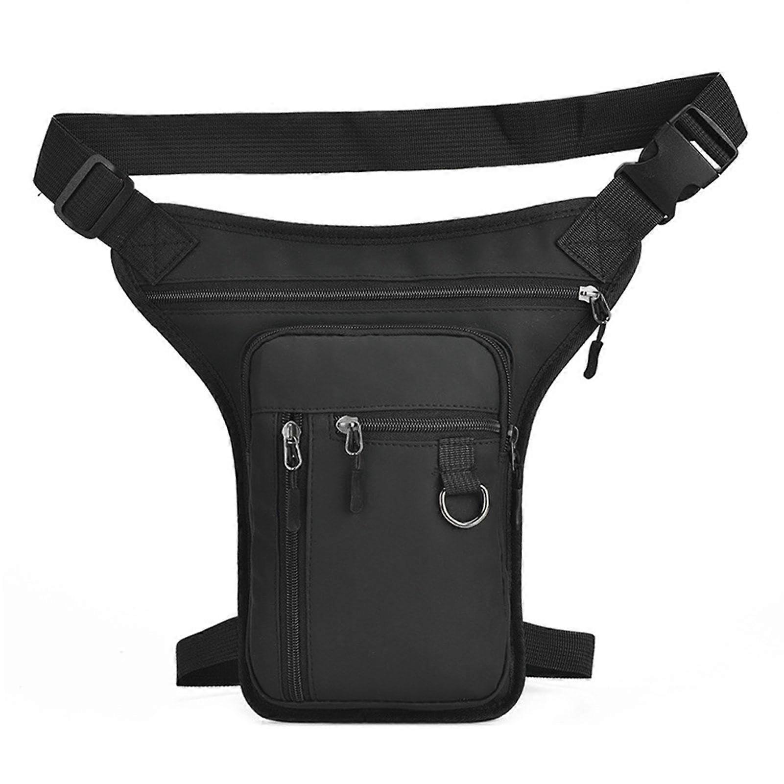 Leg Bag for Men - Adjustable Drop Leg Bag for Cycling, Mobile Phone, Keys, Wallet, Kettle, Gloves, Black