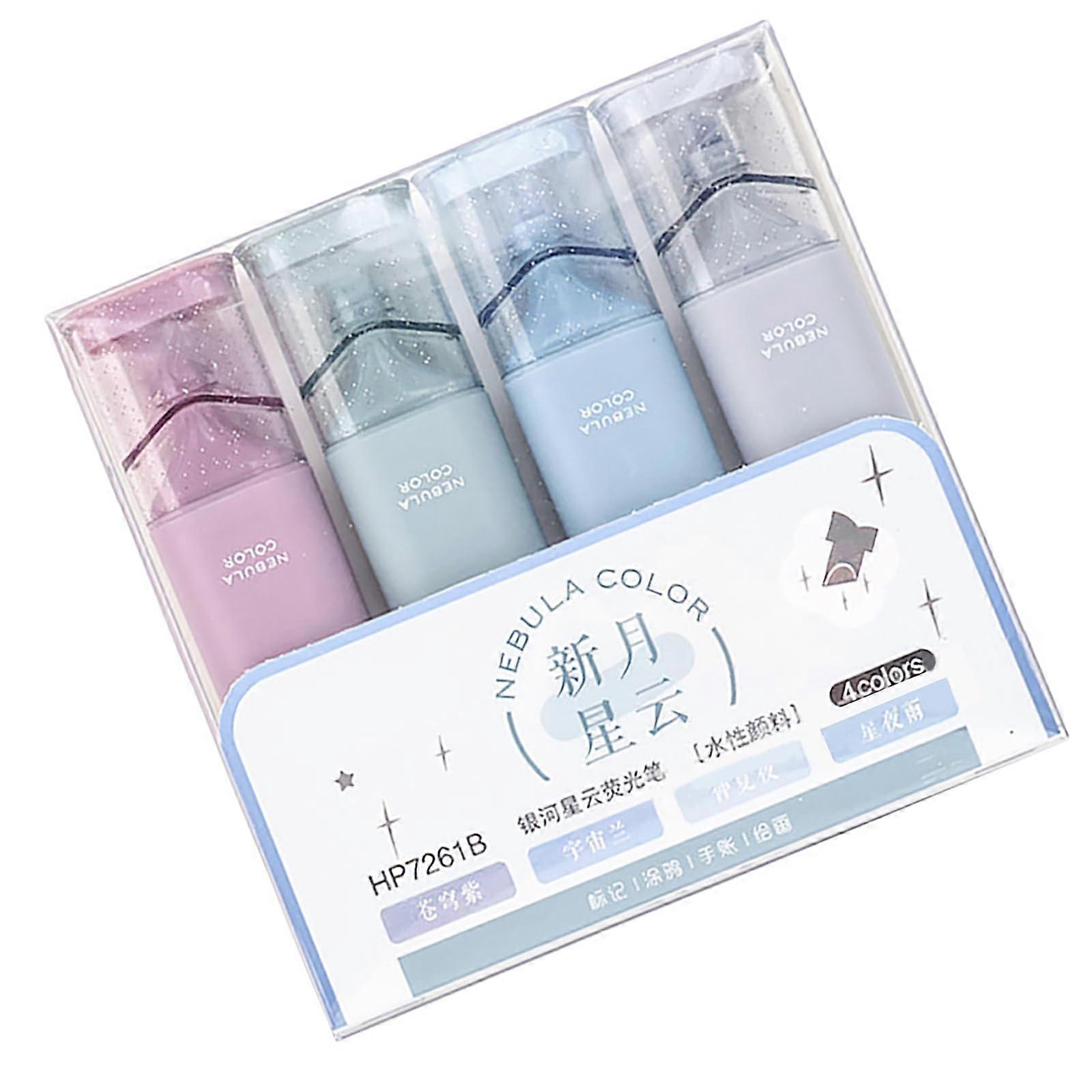 Water-Based Highlighter Set, Quick-Drying, 4 Pack for Card Making, Color Coding, Journaling, Drawing, and Art Projects