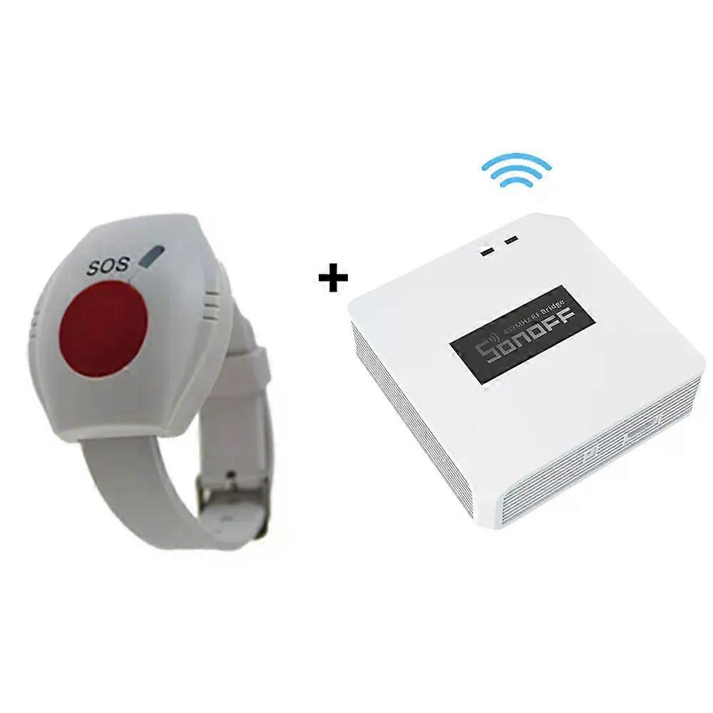 Button for Elderly RF 433mhz Panic Button Emergency Alarm Wirelss Watch Bracelet Old People Android IOS APP