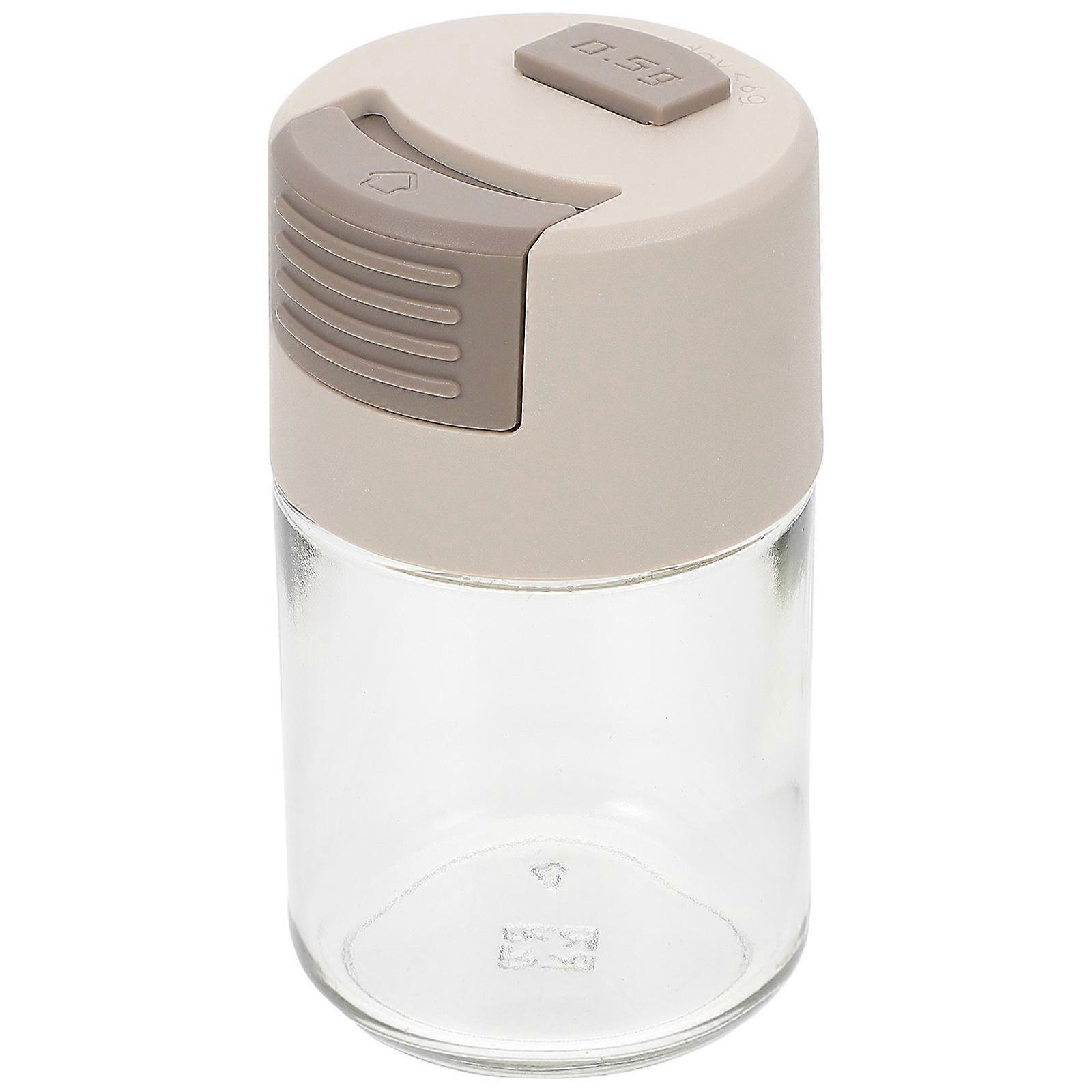 Salt Container 1Set Tightly Sealed Spice Storage Jar For Home Use Ideal For Cooking In Practical Khaki Color