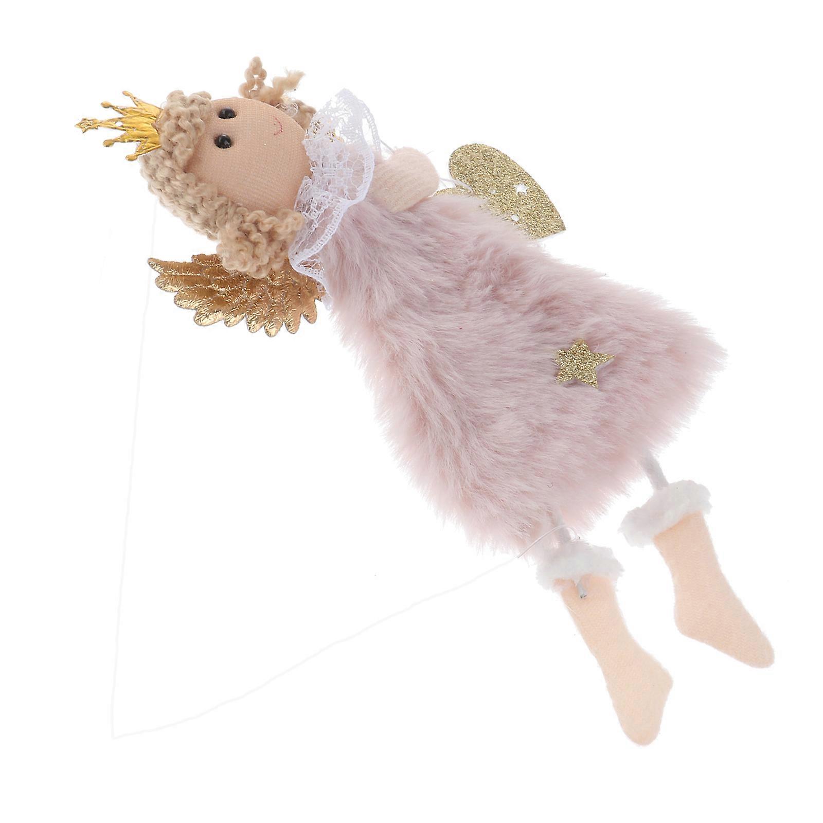 Colorful Christmas Tree Accessory Angel Shape Doll Hanging Ornament For Decor With A 16*8.5cm Dimension 1Pack