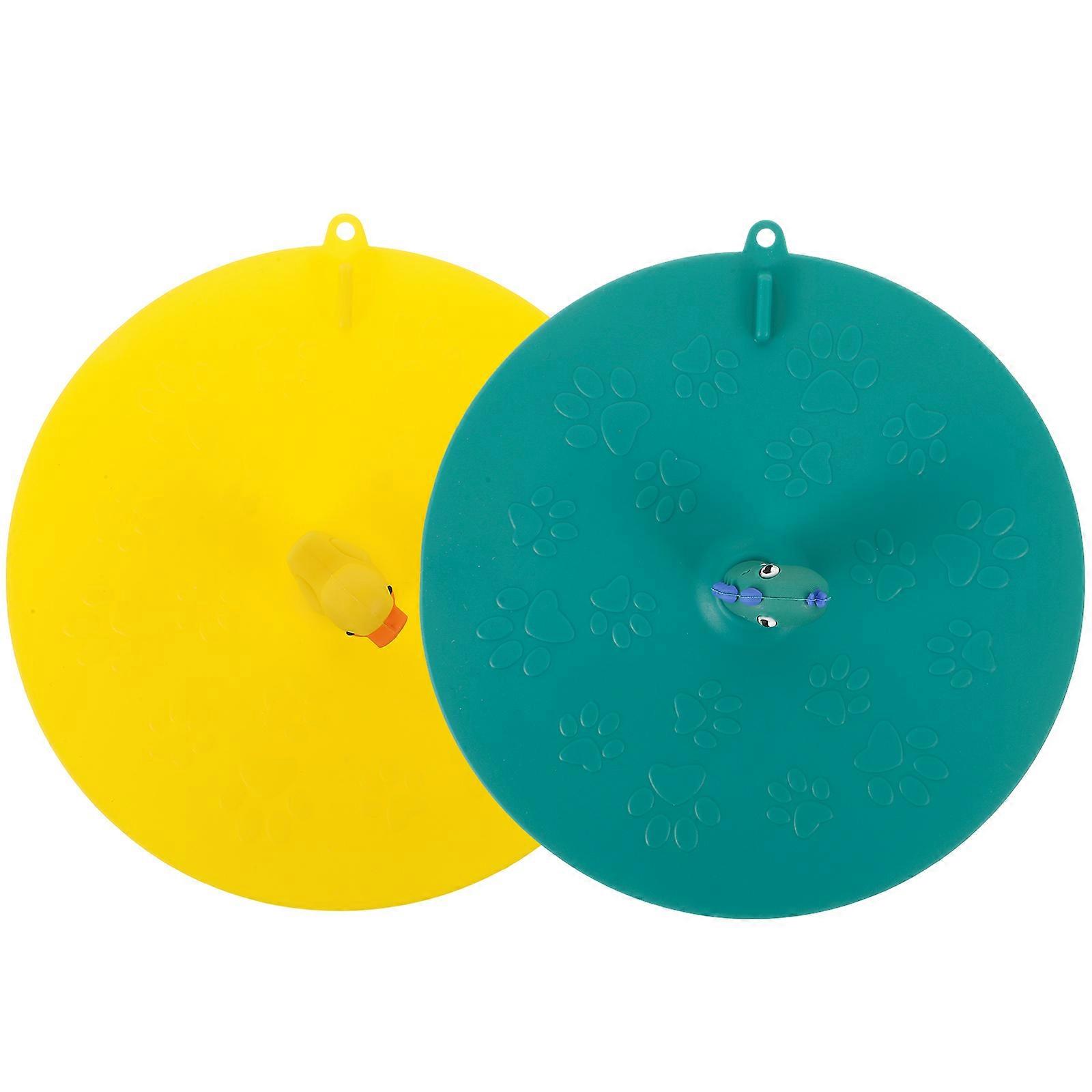 Sealing Cartoon Bathtub Stoppers Silicone Drain Stopper For Family Use Assorted Color 2Pcs