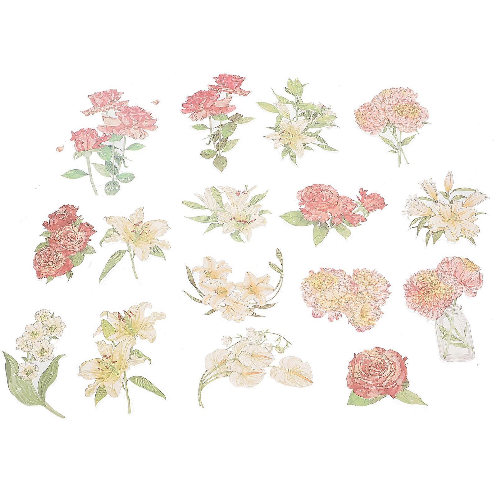 Decorative Scrapbook Stickers 60Pcs Assorted -Adhesive Retro Style For Craft Enthusiasts DIY