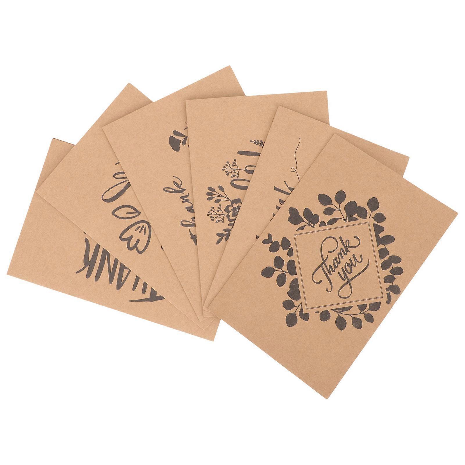 Brown Kraft Paper Greeting Cards Pack For Various Occasions Such As Christmas And Graduations Non-glossy Finish 24 Sets